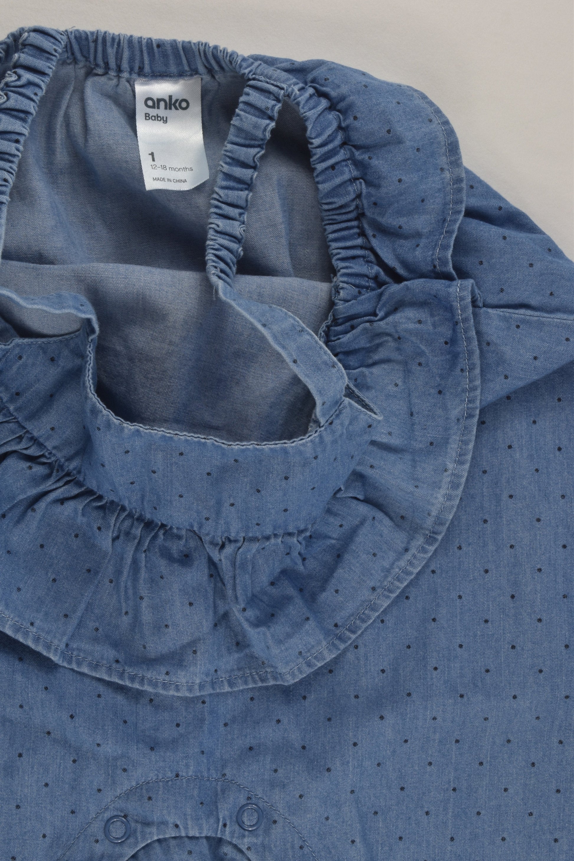 Anko Size 1 Lightweight Denim Playsuit