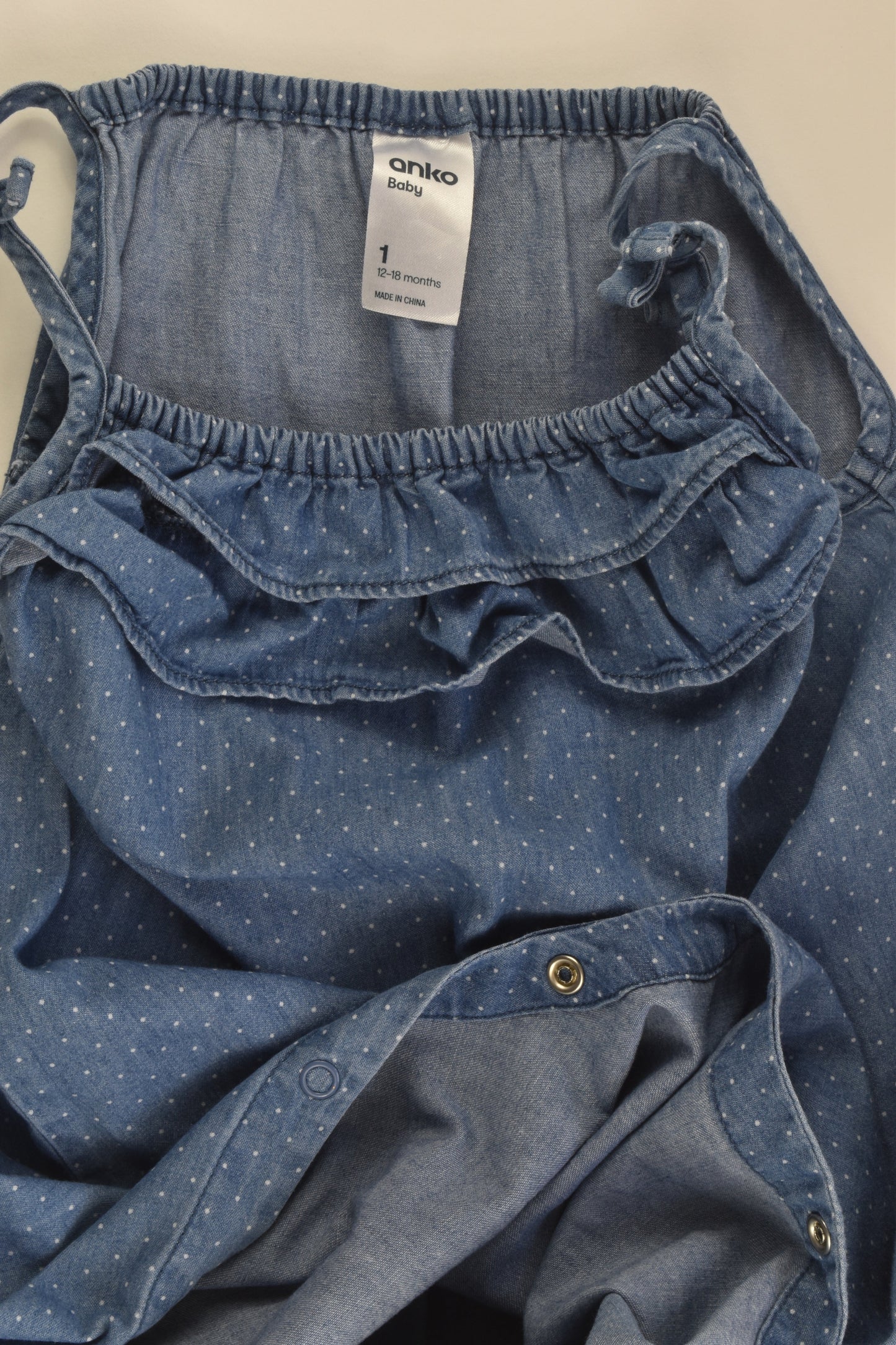 Anko Size 1 Lightweight Denim Playsuit