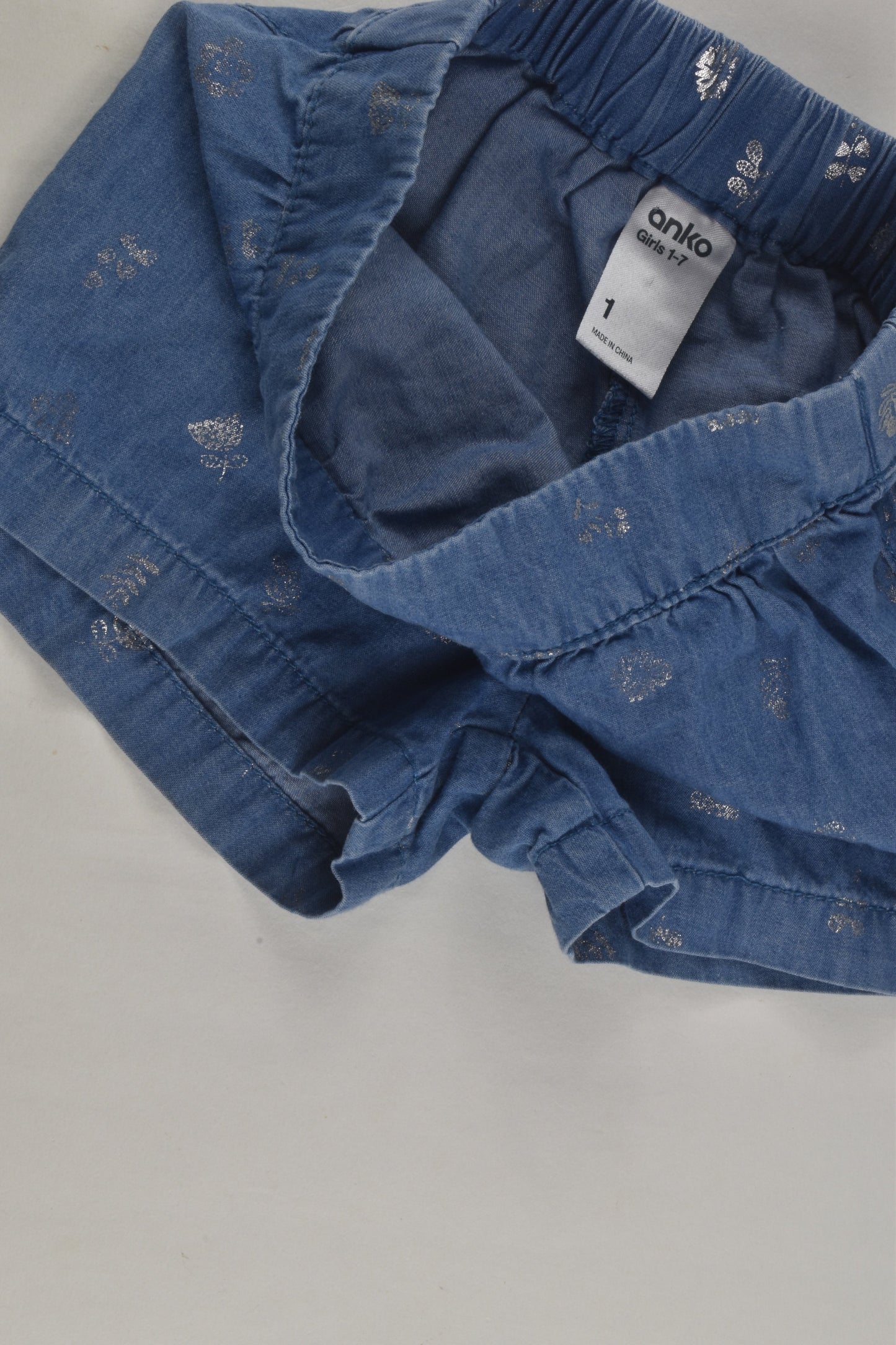 Anko Size 1 Lightweight Denim Shorts