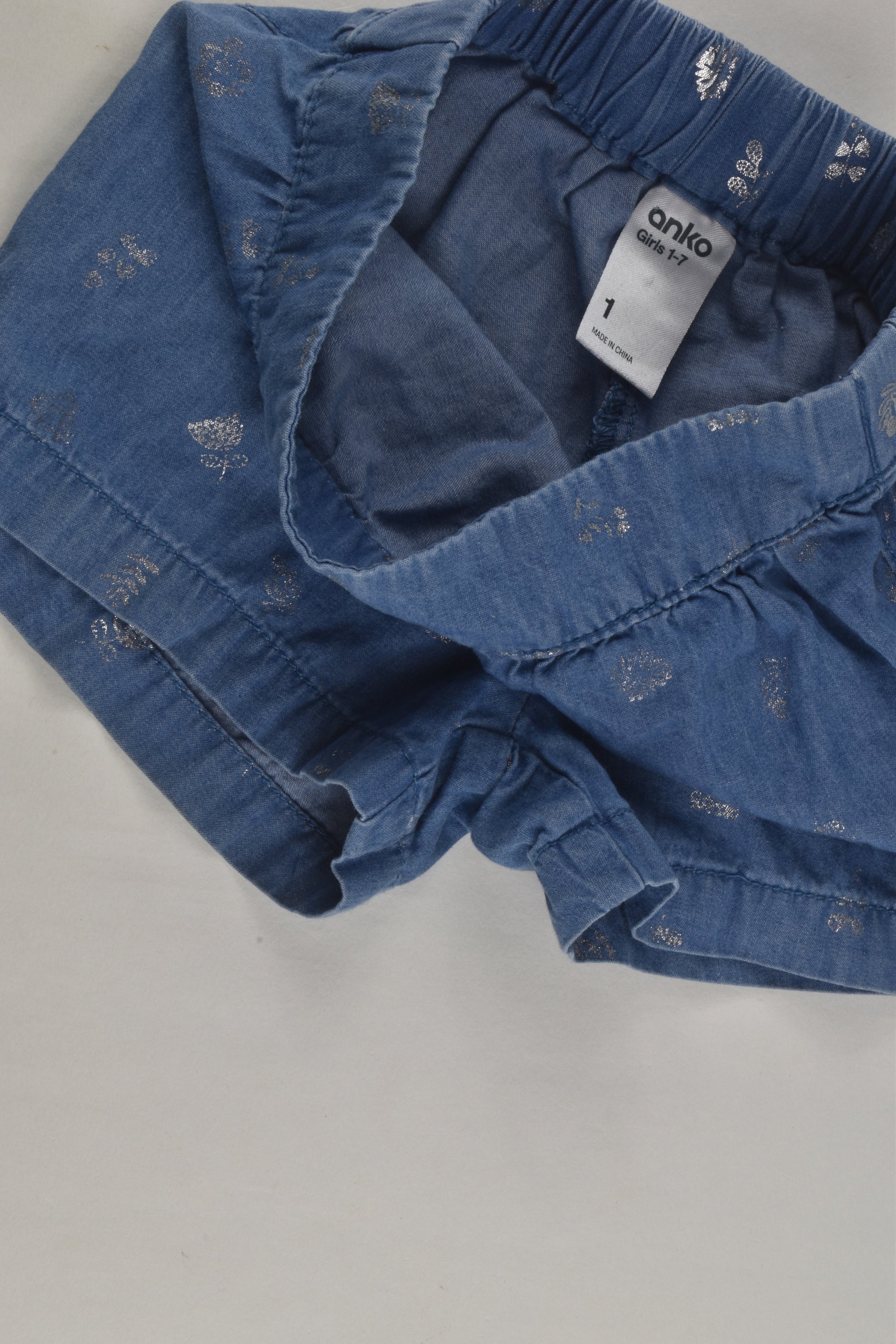 Anko Size 1 Lightweight Denim Shorts