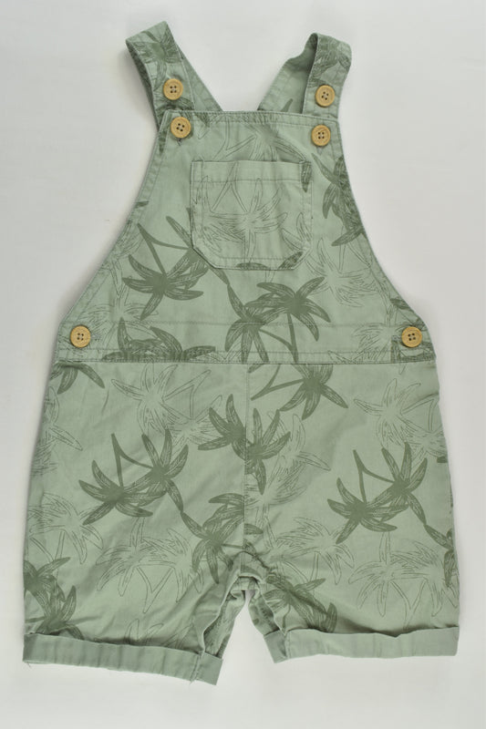 Anko Size 1 Palm Trees Short Overalls