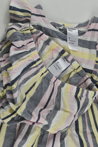 Anko Size 1 Striped Dress with Matching Bloomers