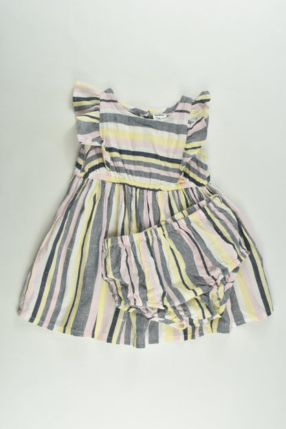 Anko Size 1 Striped Dress with Matching Bloomers