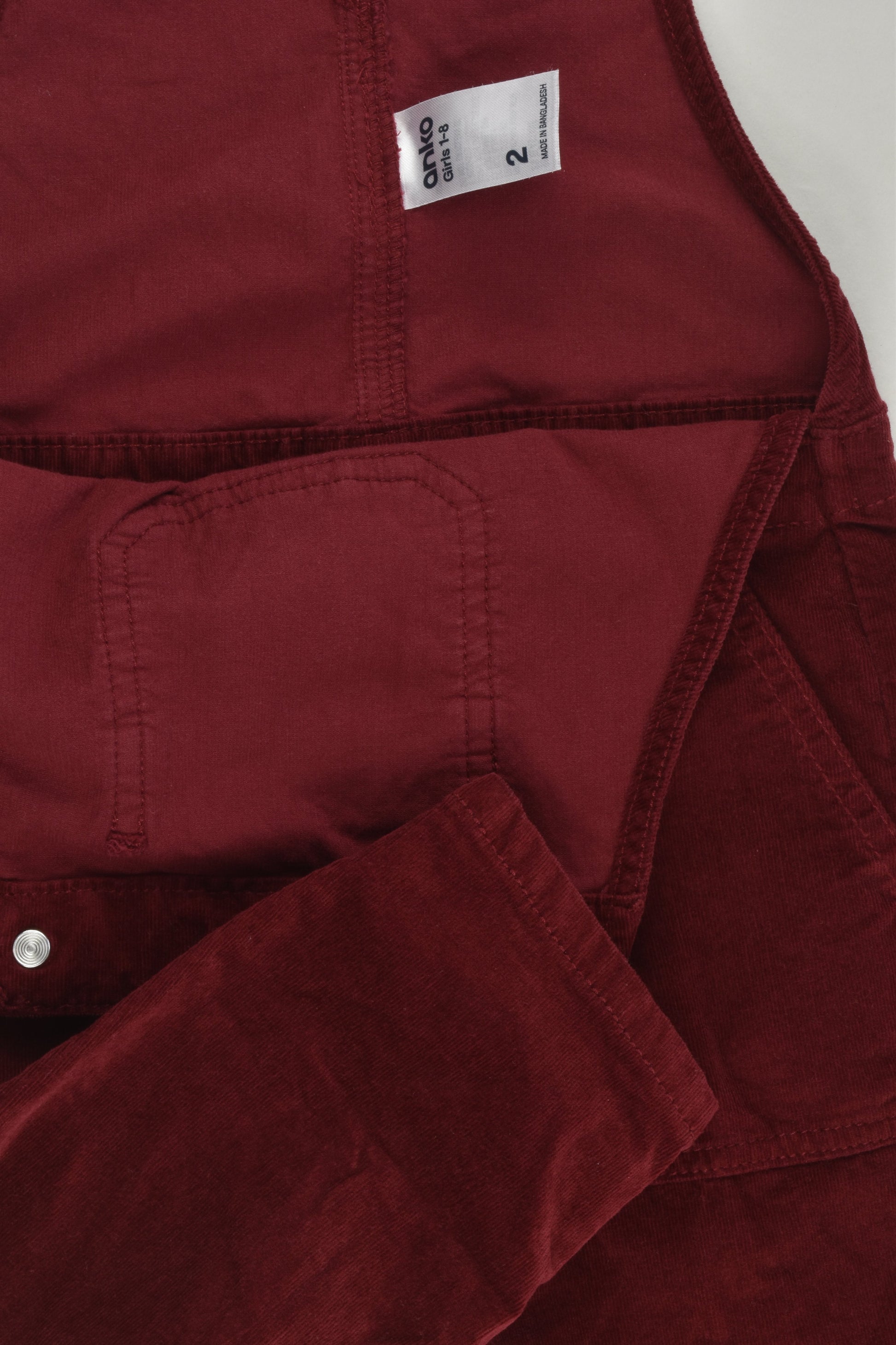 Anko Size 2 Lightweight Cord Overalls