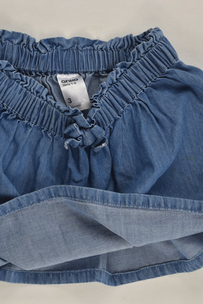 Anko Size 3 Lightweight Denim Skirt