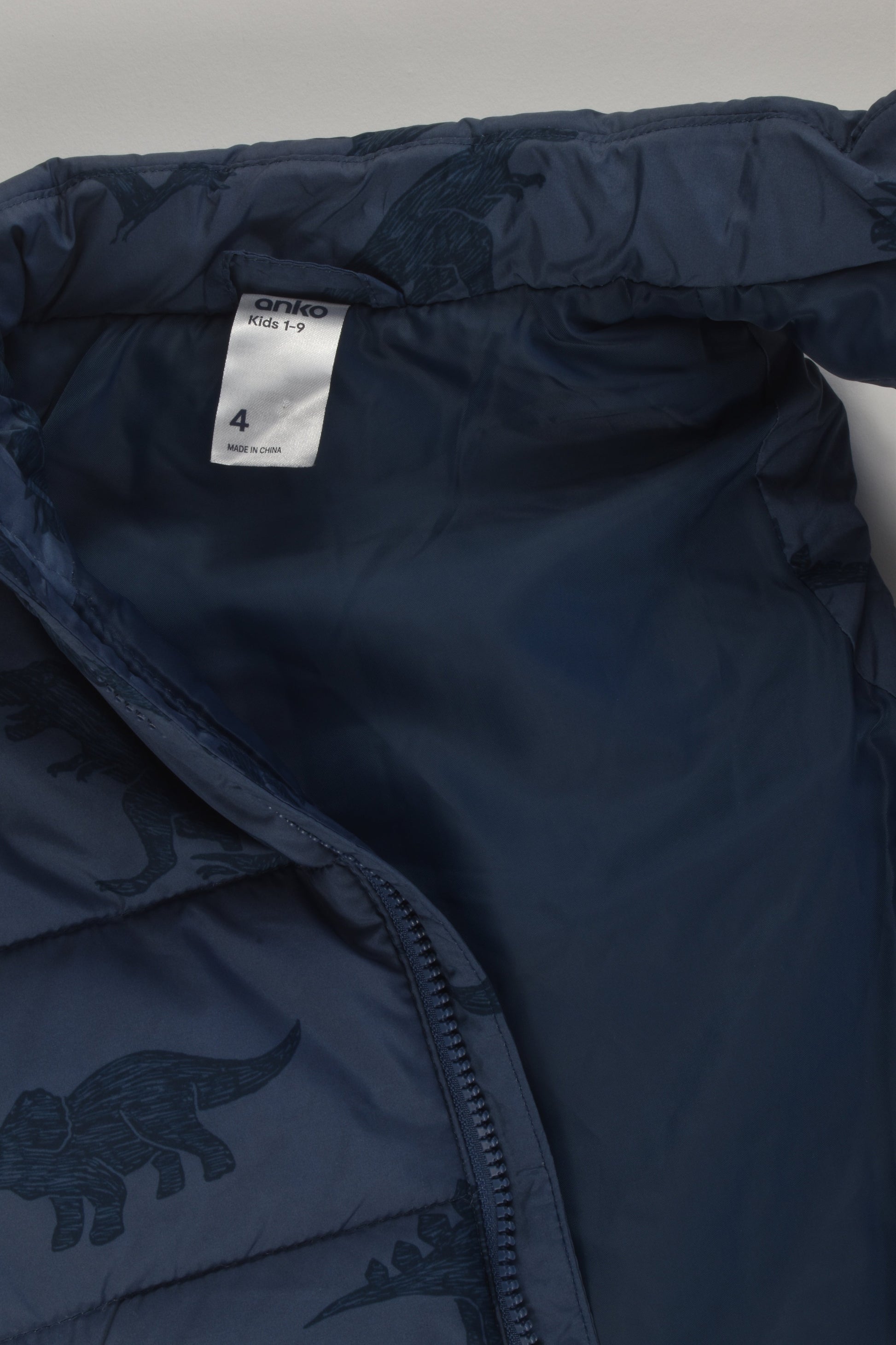 Anko Size 4 Dinosaur Puffer Vest