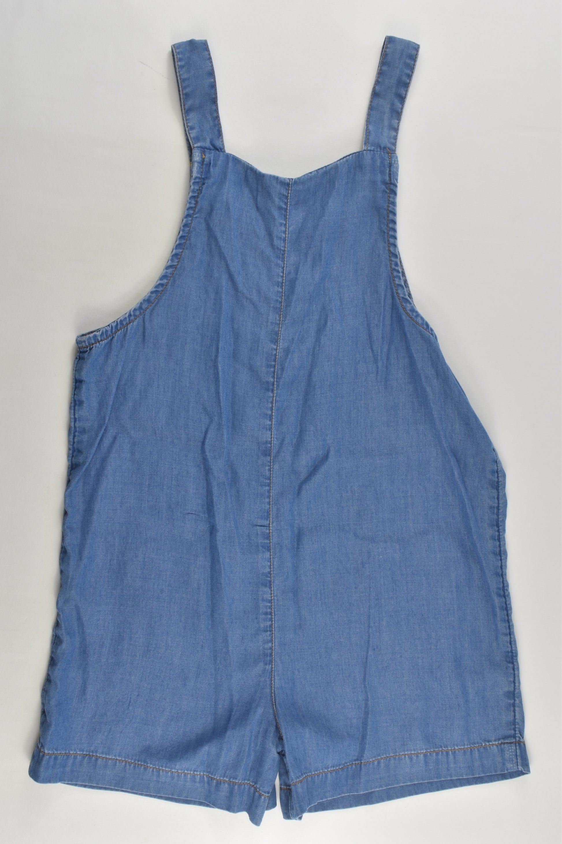 Anko Size 4 Lightweight Denim Love Heart Pockets Overalls