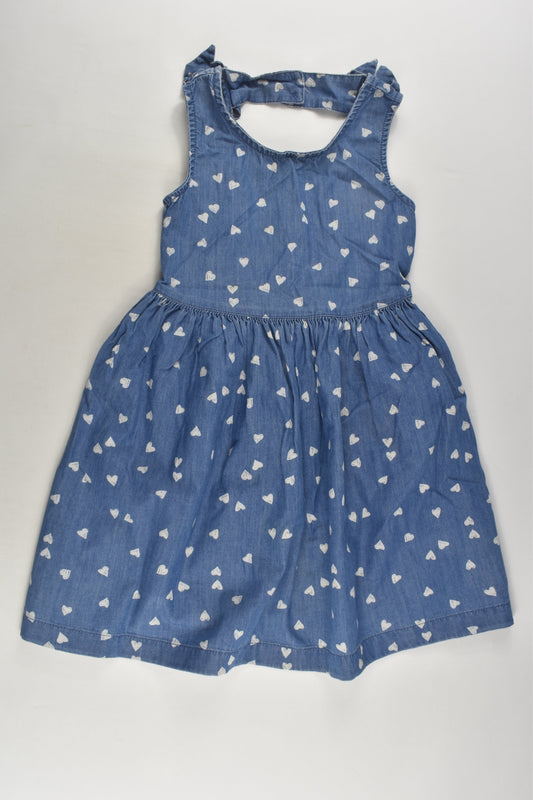 Anko Size 4 Lovehearts Lightweight Denim Dress