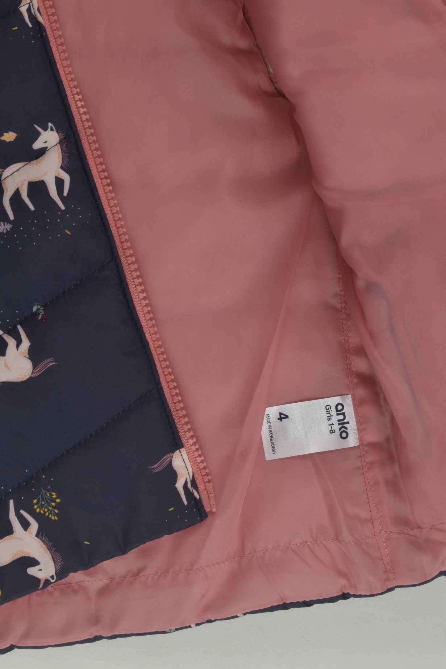 Anko Size 4 Unicorn Puffer Vest