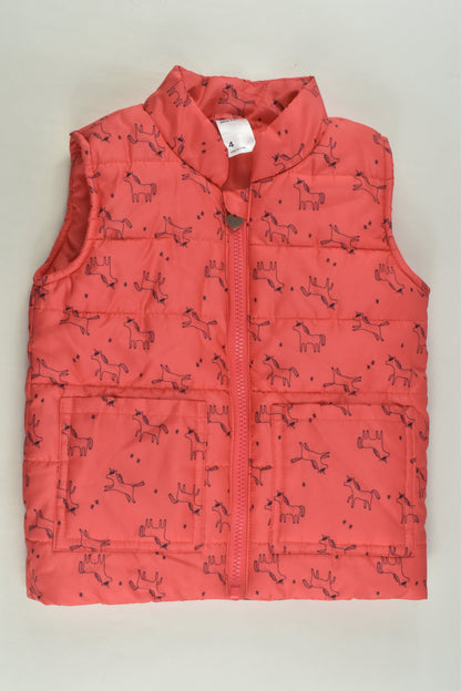 Anko Size 4 Unicorn Puffer Vest