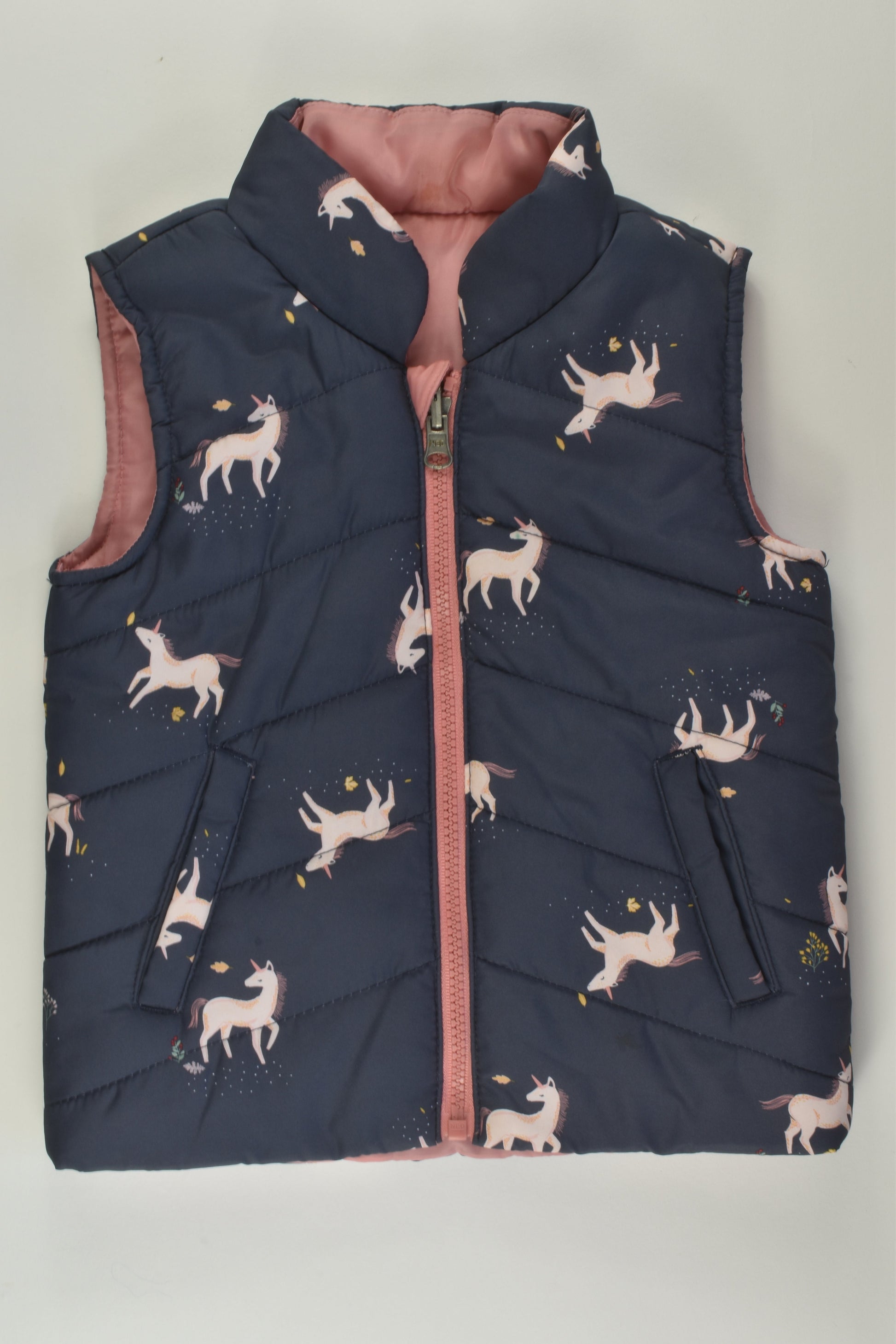 Anko Size 4 Unicorn Puffer Vest