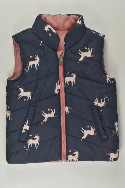 Anko Size 4 Unicorn Puffer Vest
