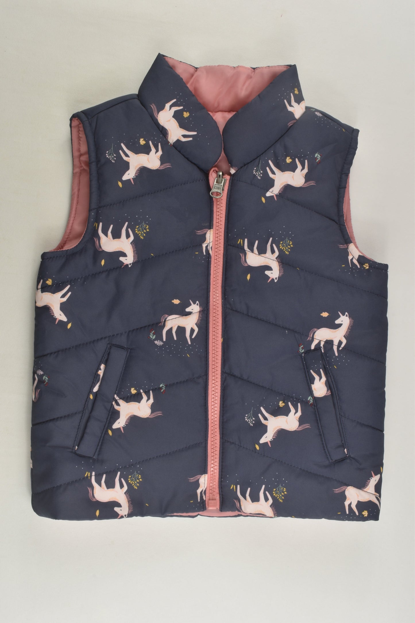 Anko Size 4 Unicorn Puffer Vest