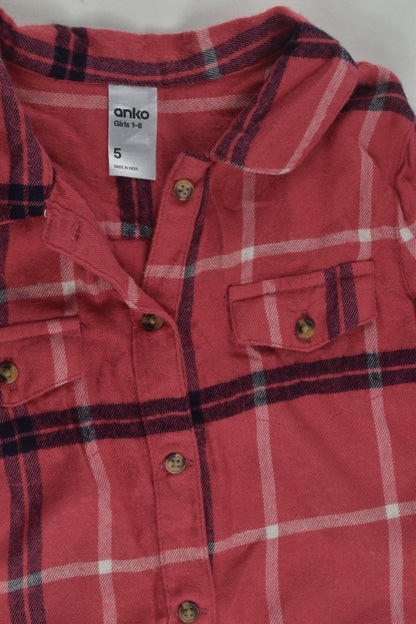Anko Size 5 Flannelette Shirt