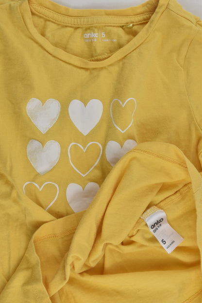 Anko Size 5 Hearts T-shirt