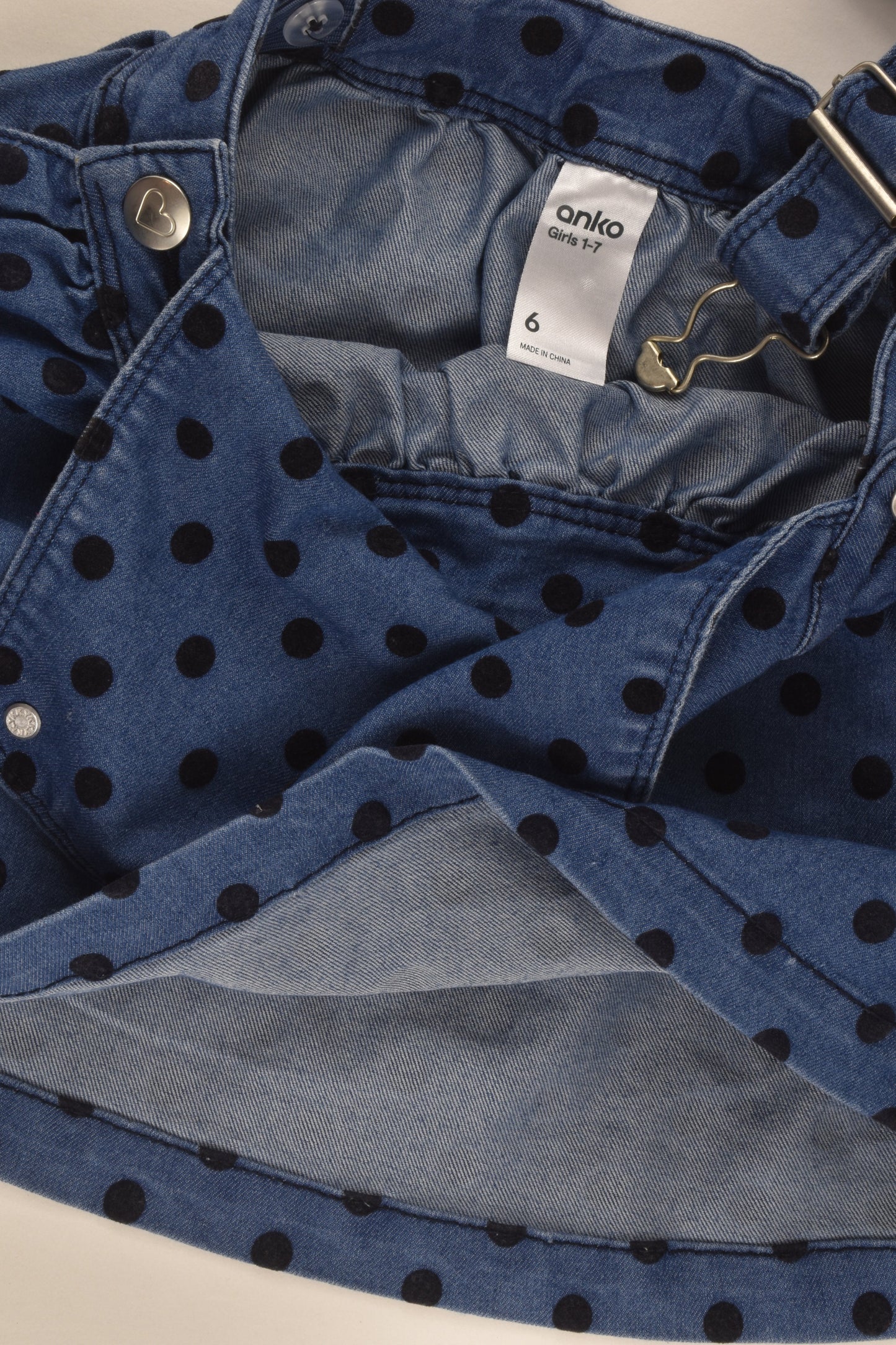 Anko Size 6 Lightweight Polka Dots Denim Dress