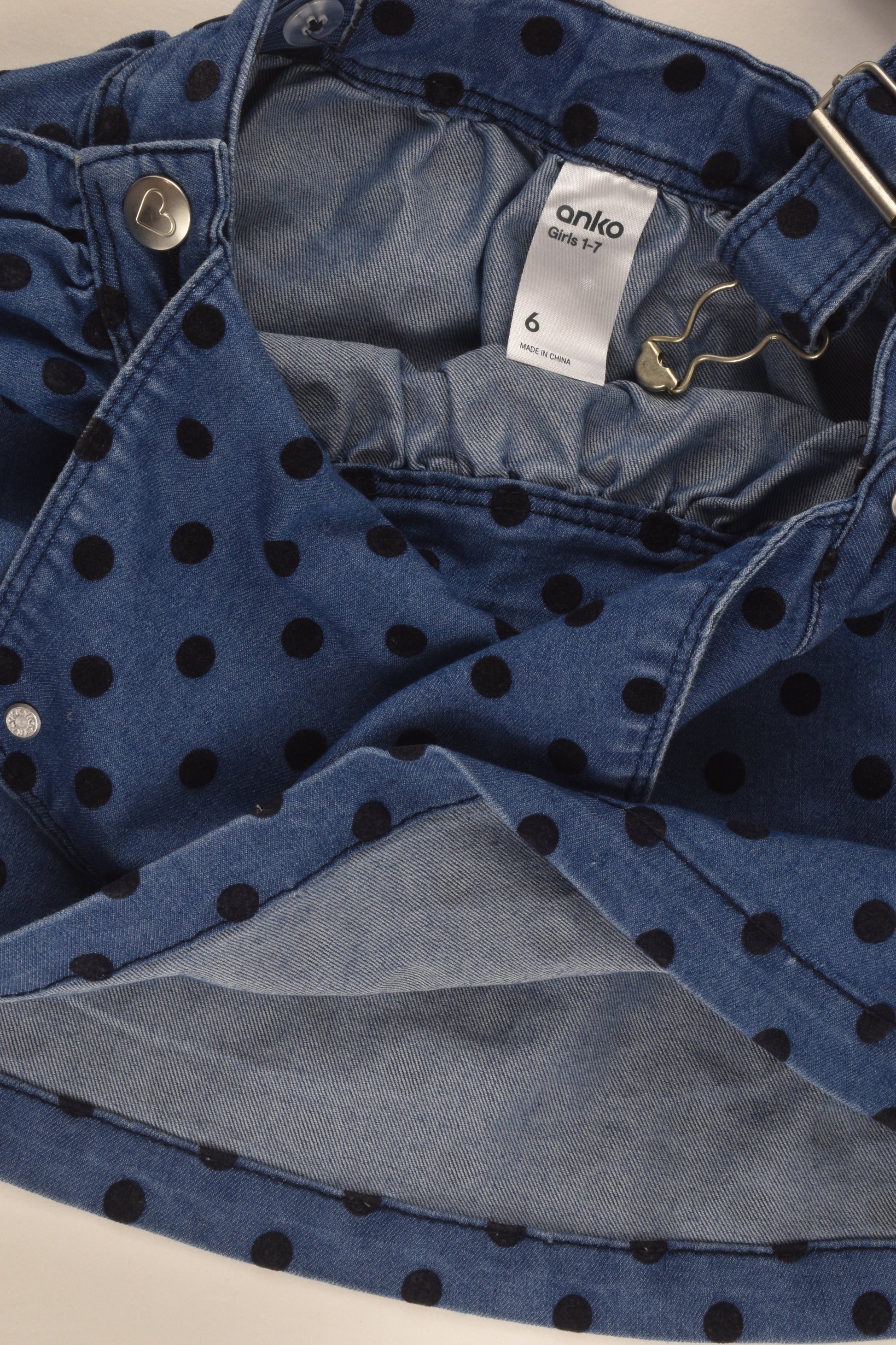 Anko Size 6 Lightweight Polka Dots Denim Dress