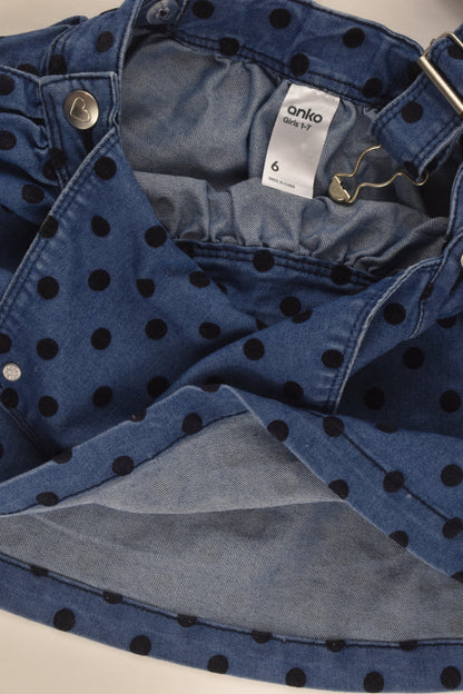 Anko Size 6 Lightweight Polka Dots Denim Dress