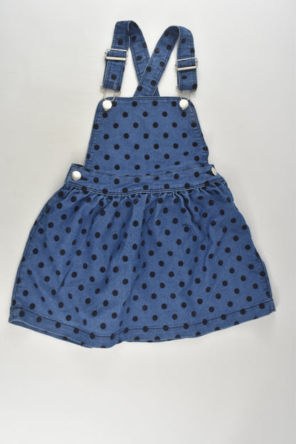 Anko Size 6 Lightweight Polka Dots Denim Dress