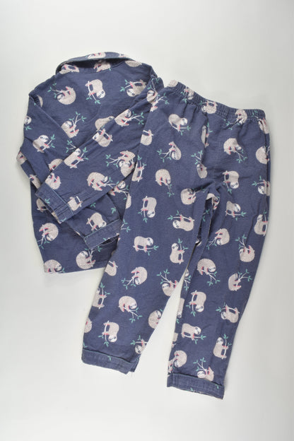 Anko Size 6 Sloth Flannel Pyjamas