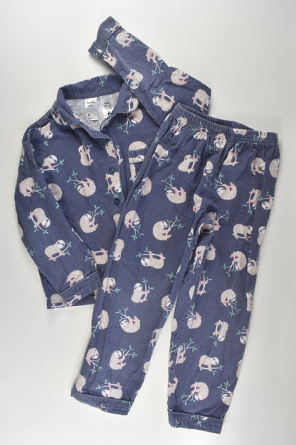 Anko Size 6 Sloth Flannel Pyjamas