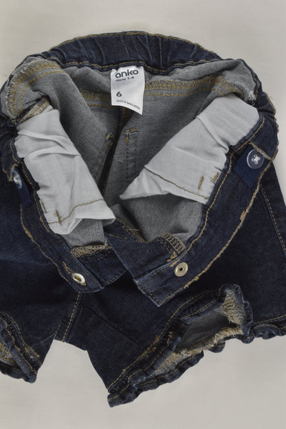 Anko Size 6 Stretchy Denim Shorts