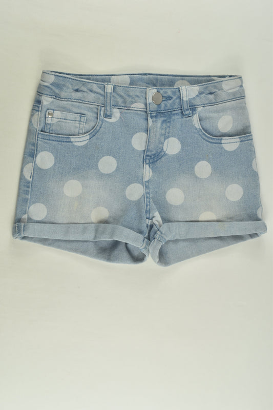 Anko Size 8 Polka Dots Denim Shorts