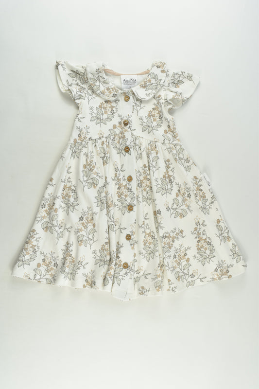 Aster & Oak Size 3 Organic Floral Dress
