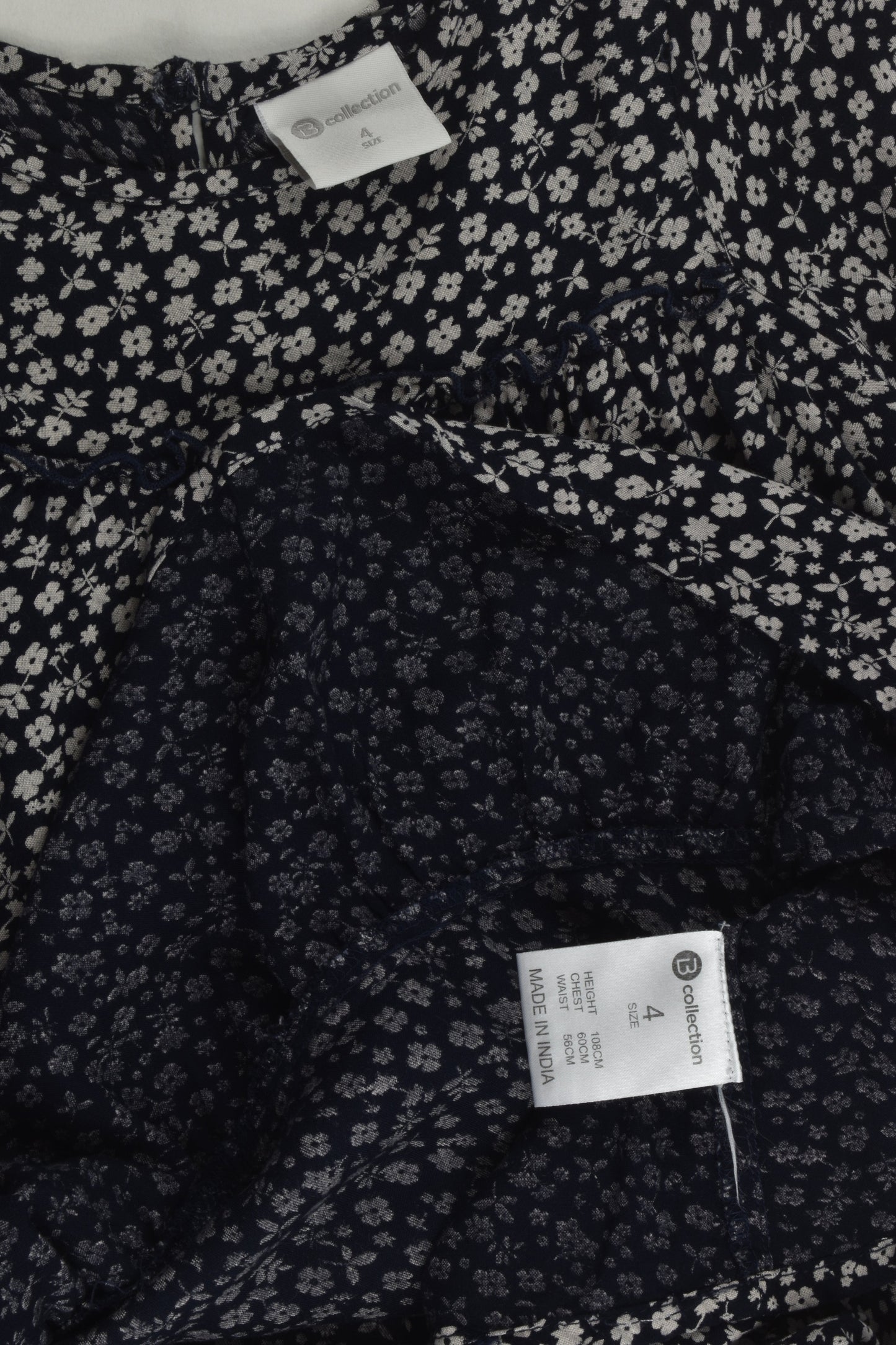 B Collection Size 4 Floral Viscose Dress