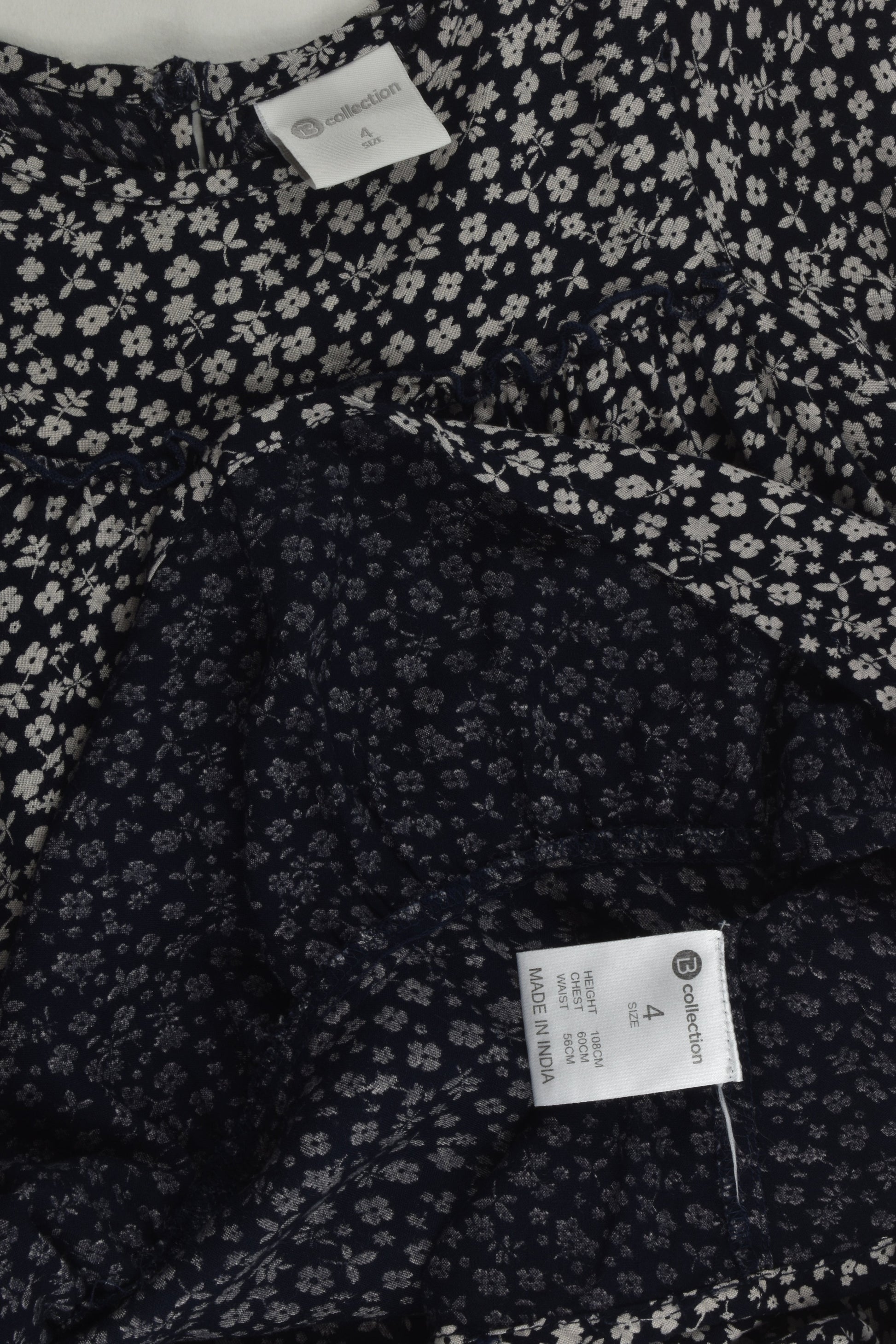 B Collection Size 4 Floral Viscose Dress