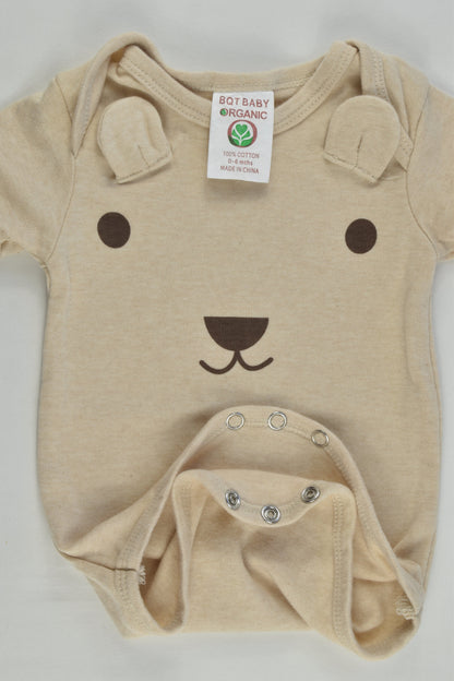 BQT Baby Organic Size 000-00 (0-6 months) Teddy Bear Bodysuit