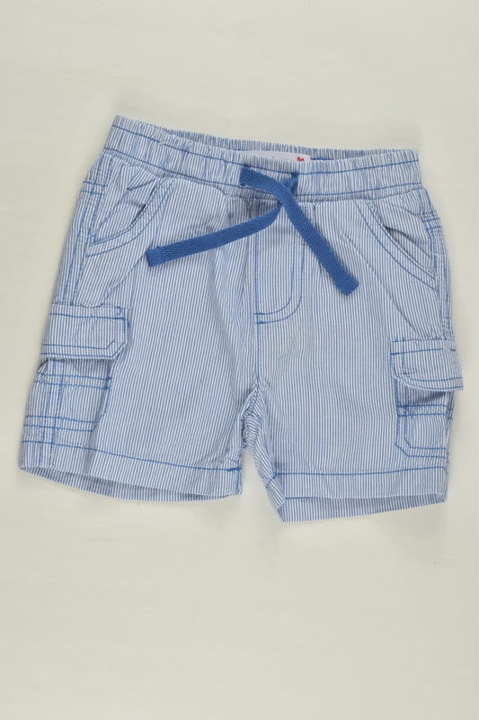 Babaluno Size 0 (6-9 months) Lightweight Striped Shorts