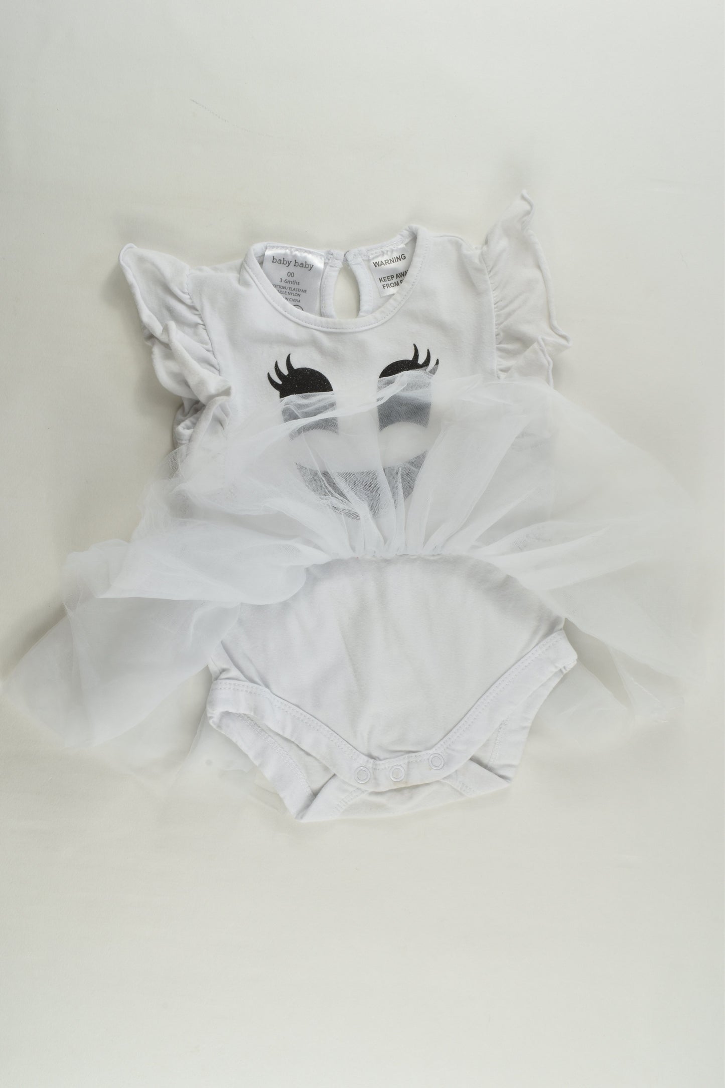 Baby Baby Size 00 Ghost Tulle Bodysuit