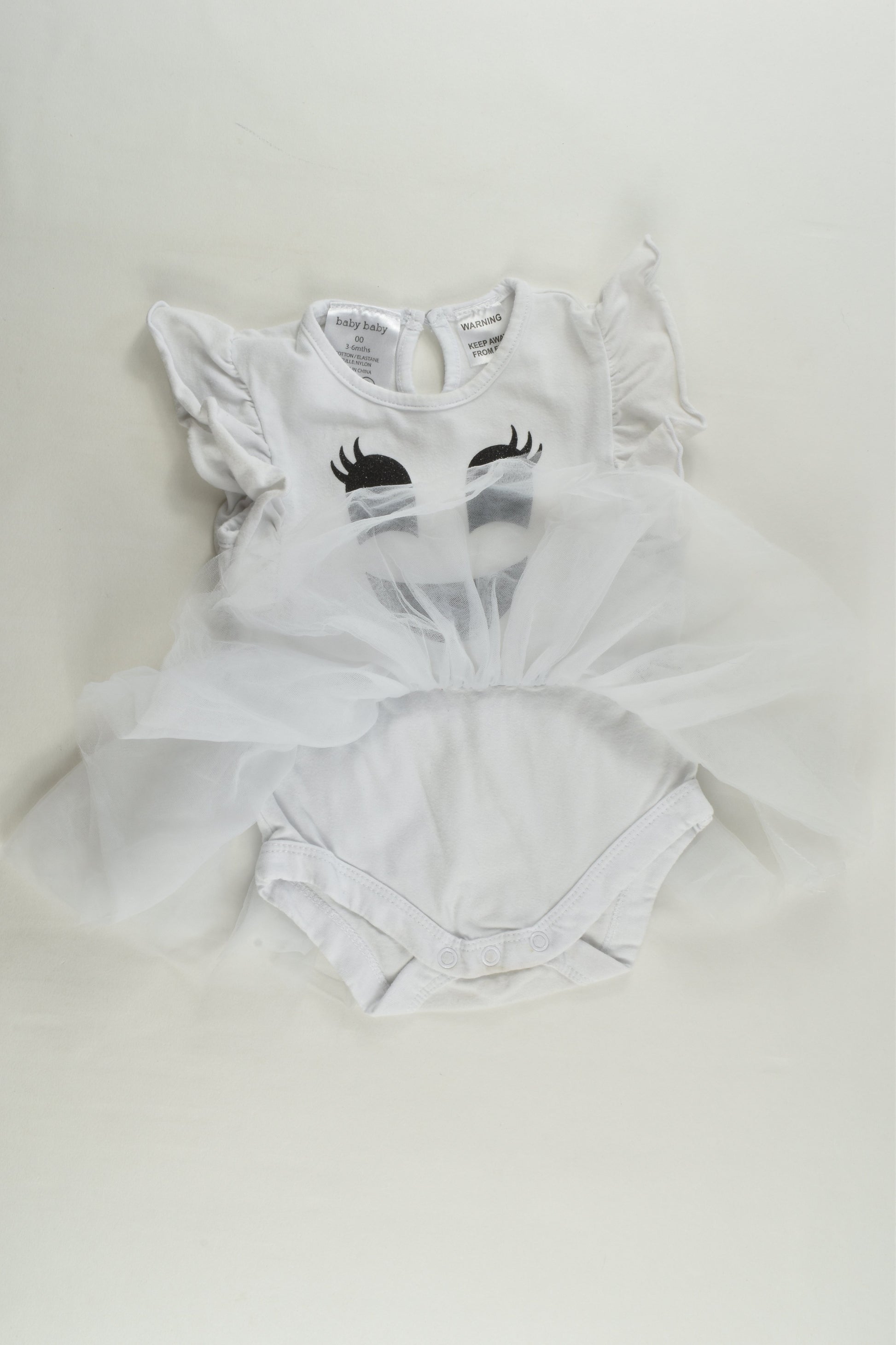 Baby Baby Size 00 Ghost Tulle Bodysuit