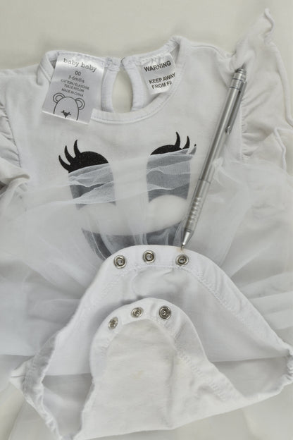 Baby Baby Size 00 Ghost Tulle Bodysuit