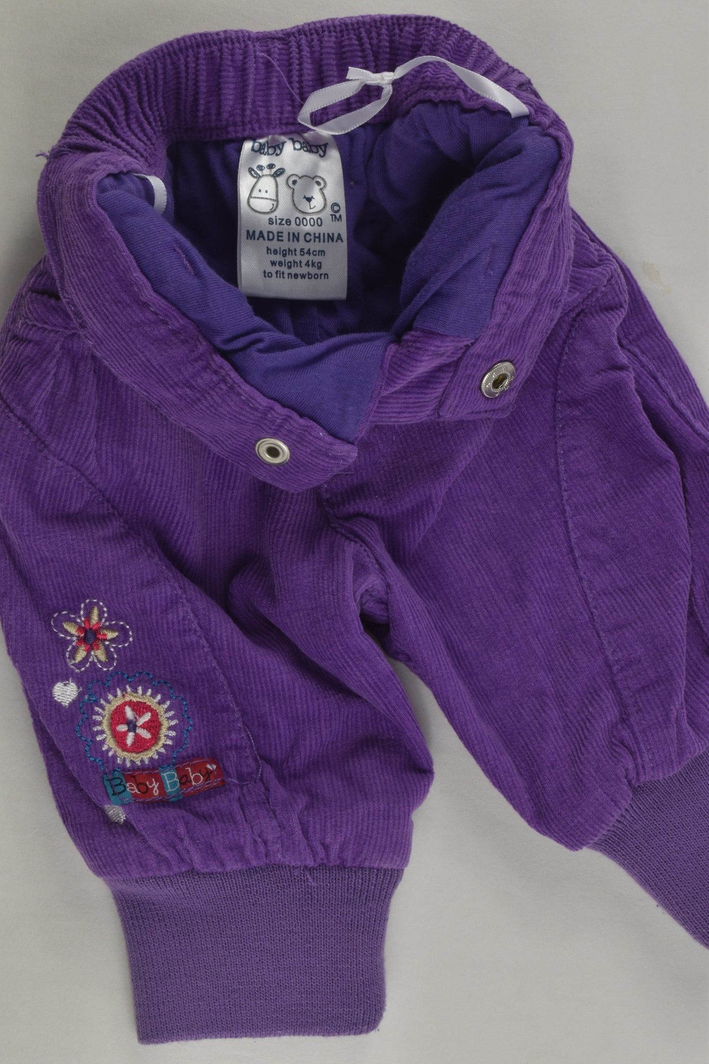 Baby Baby Size 000 Lined Cord Pants