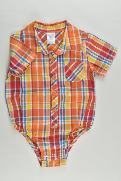 Baby Berry Size 0 (6-12 months) Checked Collared Bodysuit