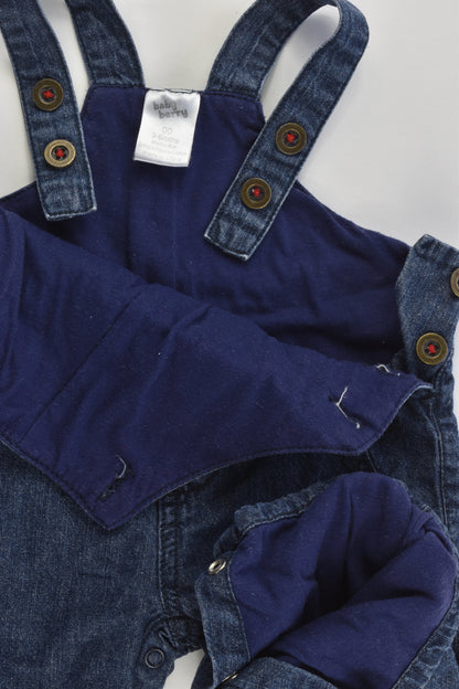 Baby Berry Size 00 (3-6 months) Lined Denim Overalls