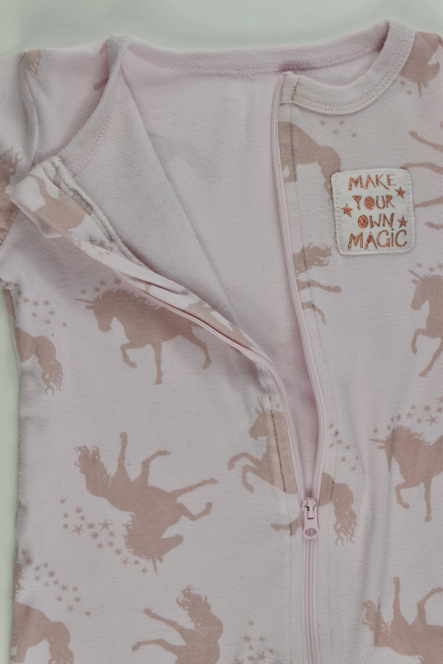 Baby Berry Size 00 (3-6 months) 'Make Your Own Magic' Unicorn Romper