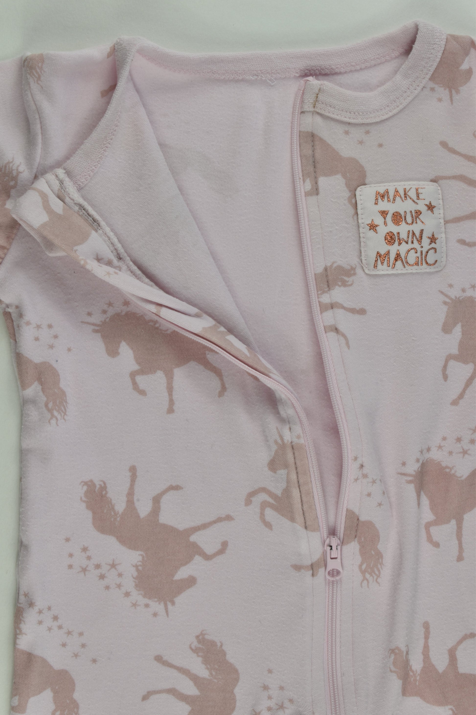 Baby Berry Size 00 (3-6 months) 'Make Your Own Magic' Unicorn Romper