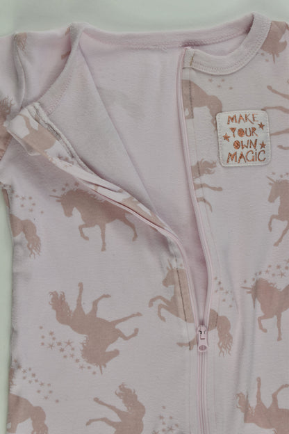 Baby Berry Size 00 (3-6 months) 'Make Your Own Magic' Unicorn Romper
