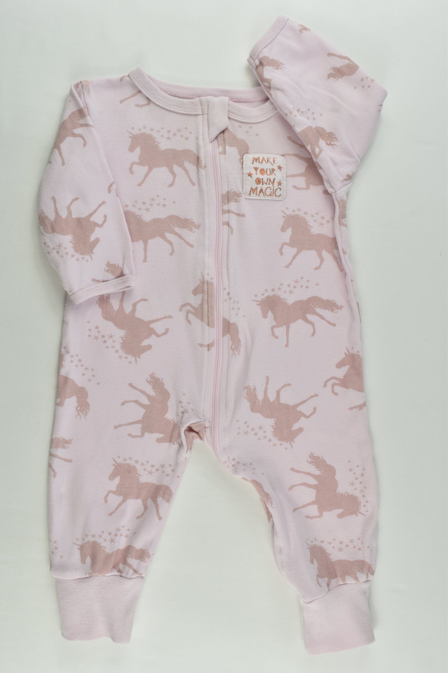 Baby Berry Size 00 (3-6 months) 'Make Your Own Magic' Unicorn Romper