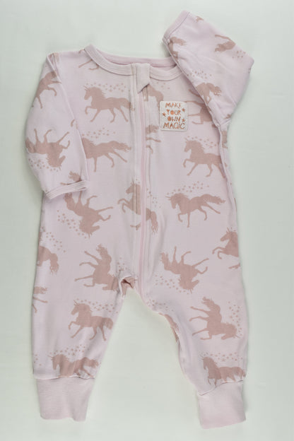 Baby Berry Size 00 (3-6 months) 'Make Your Own Magic' Unicorn Romper