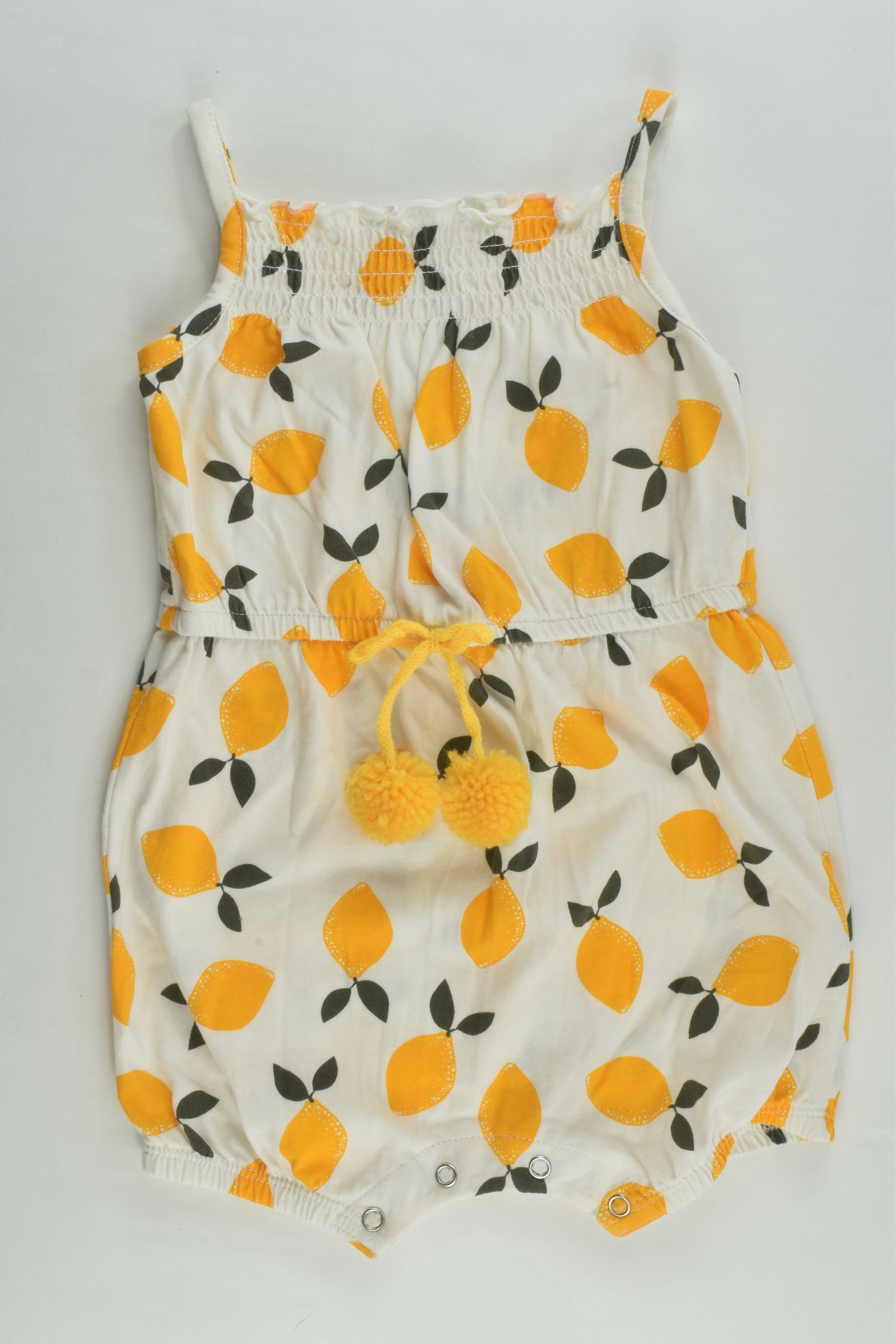 Baby Berry Size 1 Lemons and Pom Poms Short Playsuit