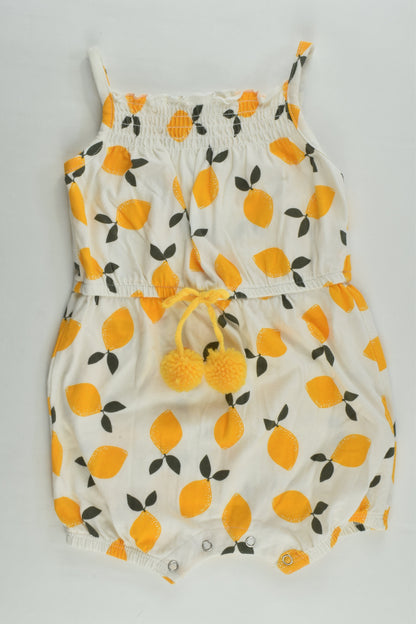 Baby Berry Size 1 Lemons and Pom Poms Short Playsuit
