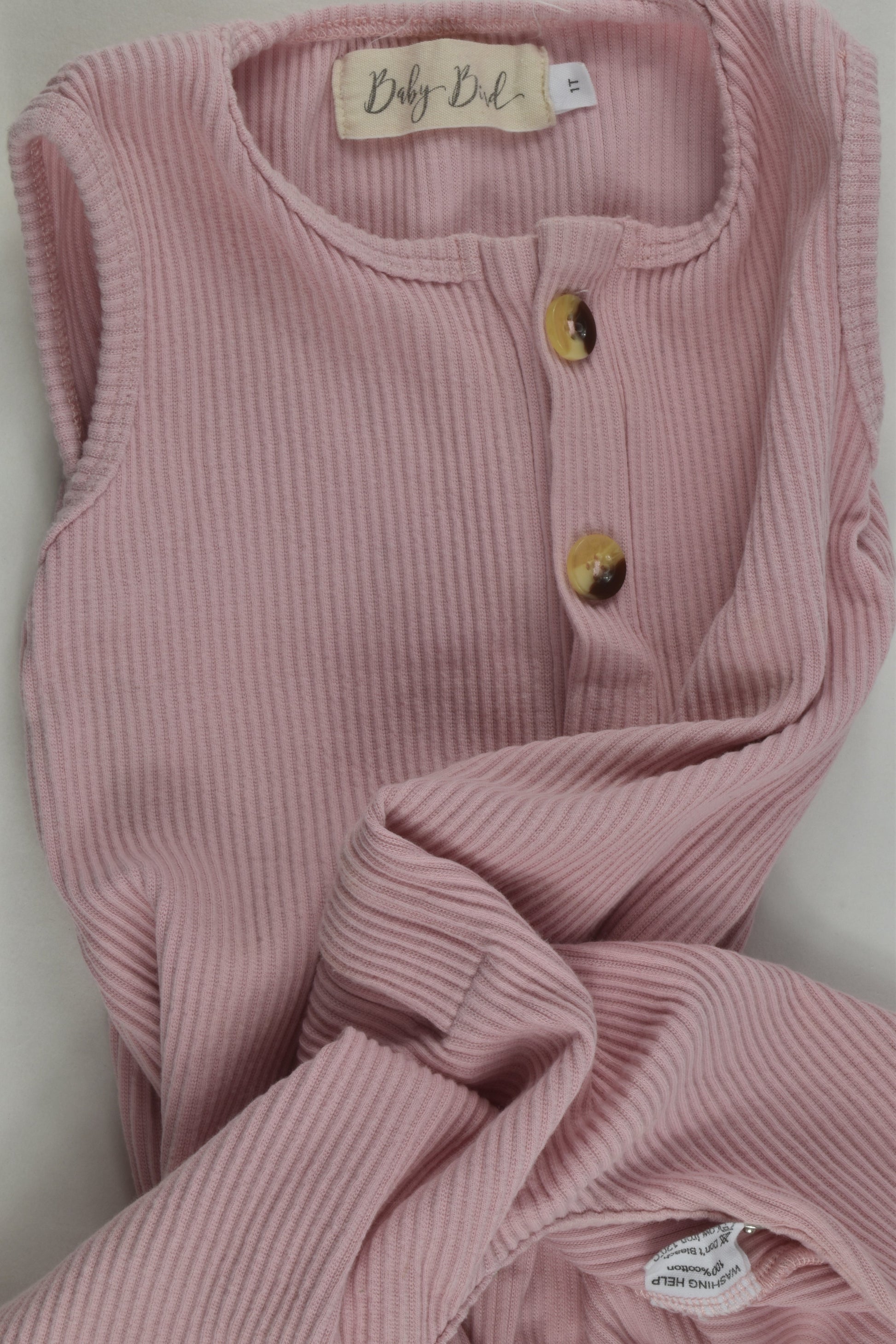 Baby Bird Size 1 Ribbed Playsuit
