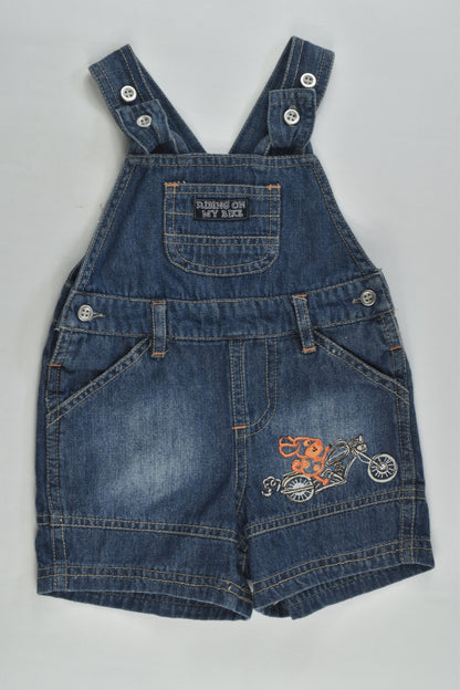 Baby Biz Size 000 'Riding On My Bike' Denim Short Overalls