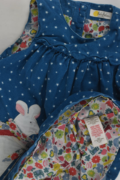 Baby Boden Size 0 (6-12 months, 80 cm) Mouse Cord Dress wth Floral Lining