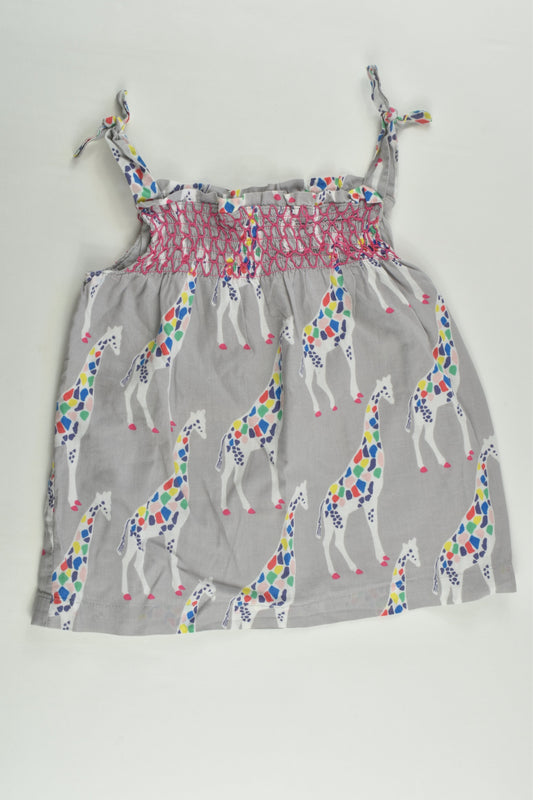 Baby Boden Size 1 (12-18 months) Lined Giraffe Blouse/Tunic