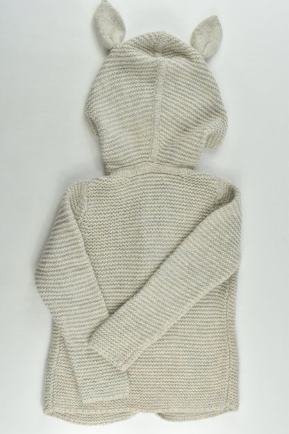 Baby Boden Size 1-2 Warm Hooded Knitted Cardigan